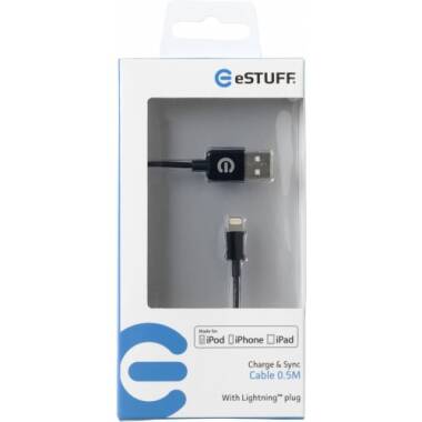 Kabel do iPhone/iPad eSTUFF Allure Lightning to USB 2m - czarny 