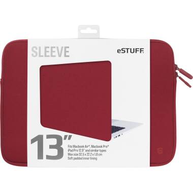 Etui do MacBook Pro 13 eSTUFF Sleeve Fits - czerwone  