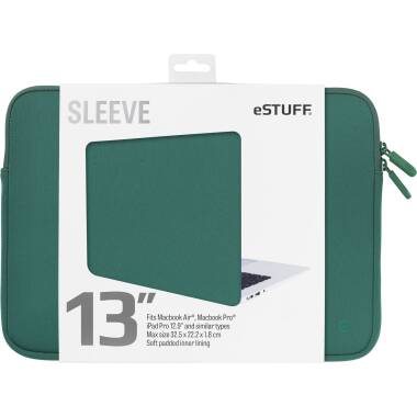 Etui do MacBook Pro 13 eSTUFF Sleeve Fits - zielone