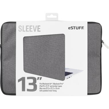 Etui do MacBook Pro 13 eSTUFF Sleeve Fits - szare 