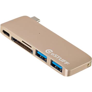 Przejściówka eSTUFF USB-C HUB złota