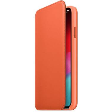 Etui do iPhone Xs Apple Leather Folio - oranż