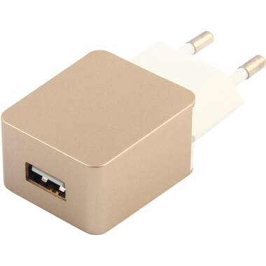 Ładowarka sieciowa eSTUFF USB - złota 