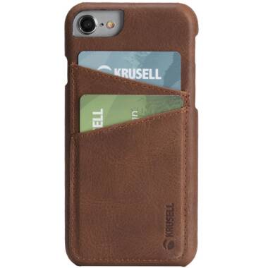 Etui do iPhone 7/8/SE 2020 Krussel Card Cover - brązowe