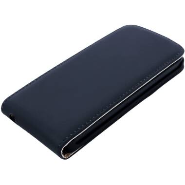 Etui do iPhone 5 Geffy Eco Leather z klapką - czarne