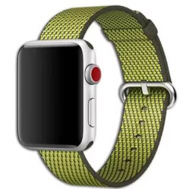 Pasek do Apple Watch 38/40mm z plecionego nylonu z Apple z klamrą - ciemny zielony