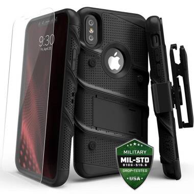 Etui do iPhone X/Xs Zizo Bolt Cover - czarne