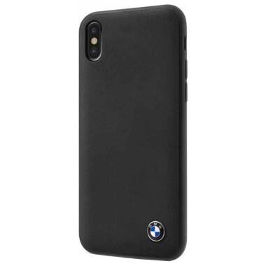 Etui do iPhone X BMW Leather Signature - czarne