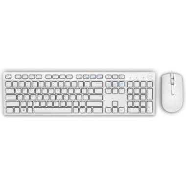 Klawiatura Dell Wireless Keyboard and Mouse KM636 - Biała