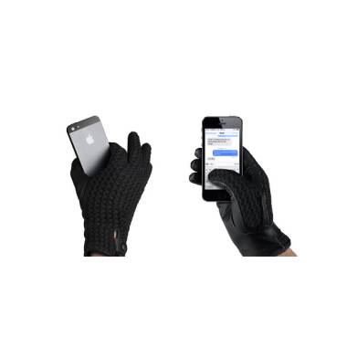 Skórzane rękawiczki Mujjo Leather Crochet Touchscreen Gloves 8