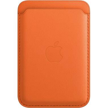 Apple skórzany portfel z MagSafe FindMy - pomarańczowy
