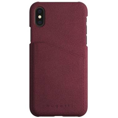 Etui do iPhone X Bugatti Londra Ultrasuede - malinowe 