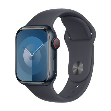 Apple Watch S9 41mm aluminium + Cellular w kolorze północy z paskiem sportowym w kolorze północy - M/L