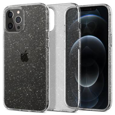 Etui do iPhone 12/12 Pro Spigen Liquid Crystal Glitter - przezroczyste 