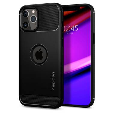 Etui do iPhone 12/12 PRO Spigen Rugged Armor - czarne