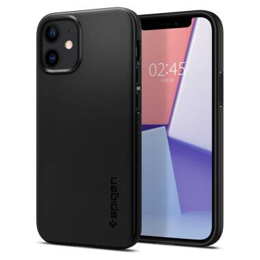 Etui do iPhone 12 mini Spigen Thin Fit - czarne