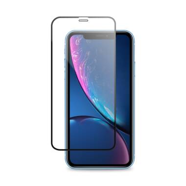 Zestaw : etui iPhone 11 (czarny) + szkło hybrydowe 9H Crong Hybrid Clear Cover 