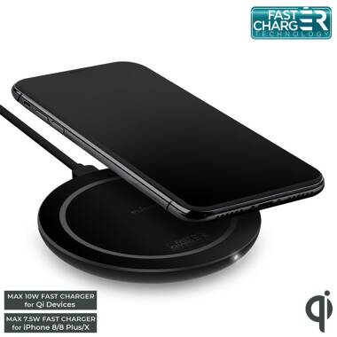 Ładowarka indukcyjna QI PURO Ultra Compact Wireless Charging Station - czarna