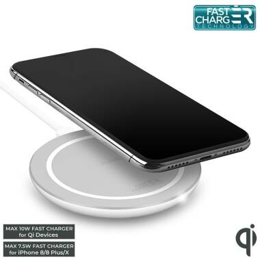 Ładowarka indukcyjna QI PURO Ultra Compact Wireless Charging Station - biała