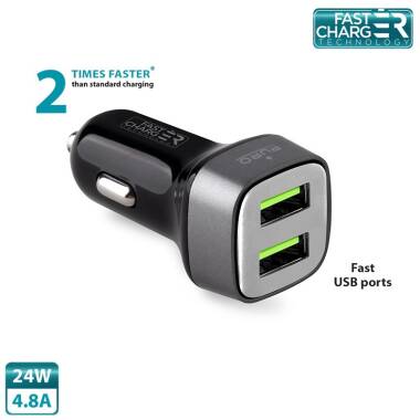 Ładowarka samochodowa RO Mini Car Fast Charger - czarna 