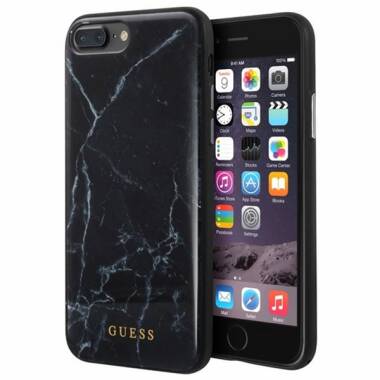 Guess Marble - Etui iPhone 8 Plus / 7 Plus (czarny)
