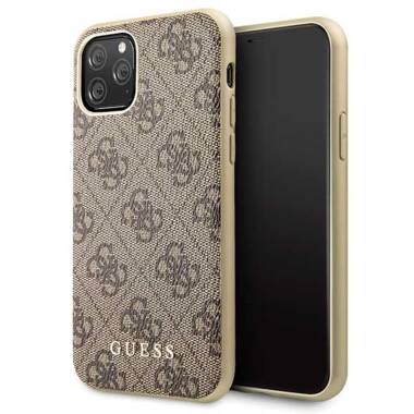 Etui do iPhone 11 Pro Guess 4G Charms Collection brązowe