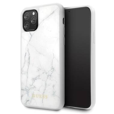 Etui do iPhone 11 Pro Guess Marble białe