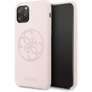 Etui do iPhone 11 Pro Guess Silicone 4G jasny różowy