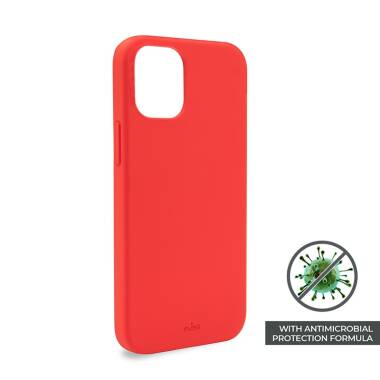 Etui iPhone 12 Mini z ochroną antybakteryjną PURO ICON - czerwone