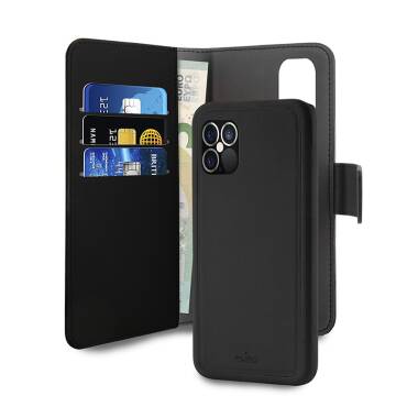 Etui do iPhone 12/12 Pro PURO Wallet Detachable - czarne  