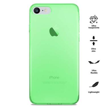 Etui iPhone 7/8/SE 2020 PURO 0.3 Nude -  fluo green