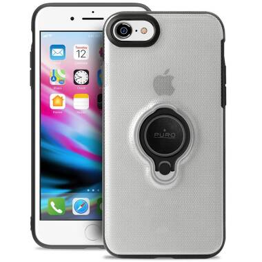 Etui do iPhone 7/8/SE 2020 PURO Magnet Ring Cover - przezroczyste 