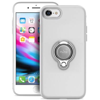 Etui do iPhone 7/8/SE 2020 PURO Magnet Ring Cover - białe 