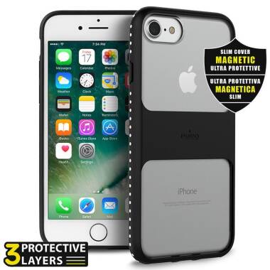 Etui do iPhone 6/6s/7/8/SE 2020 PURO Impact Pro Magnet Shield - czarne 