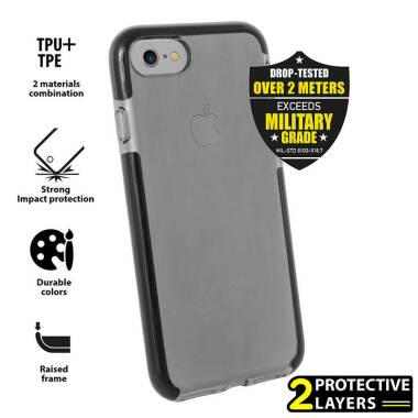 Etui do iPhone 7/8/SE 2020 PURO Impact Pro Flex Shield - czarne 
