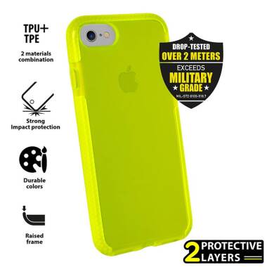 Etui do iPhone 7/8/SE 2020 PURO Impact Pro Flex Shield - limonkowe 