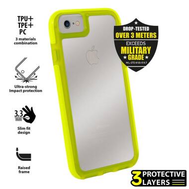 Etui do iPhone 7/8/SE 2020 PURO Impact Pro Hard Shield - limonkowe 