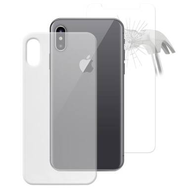 PURO 0.3 Nude - Etui iPhone X (przezroczysty) + Szkło ochronne hartowane na ekran iPhone X