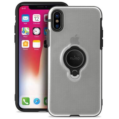 Etui do iPhone Xs Max PURO Magnet Ring Cover - przezroczyste 