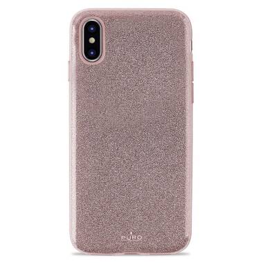 Etui do iPhone Xs Max PURO Glitter Shine Cover - różowo złote 