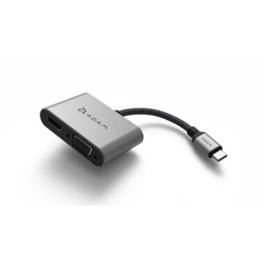 Przejściówka Hub USB-C /VGA/H  Adam Elements Casa - szara
