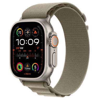 Apple Watch Ultra 2 49mm + Cellular tytan z opaską Alpine w kolorze moro - Small