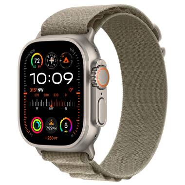 Apple Watch Ultra 2 49mm + Cellular tytan z opaską Alpine w kolorze moro - Medium
