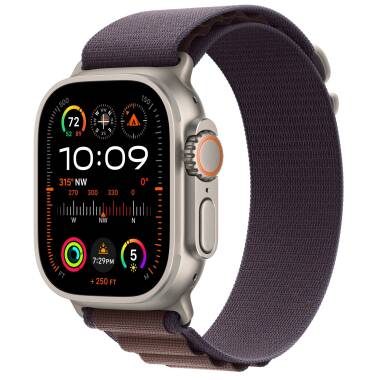 Apple Watch Ultra 2 49mm + Cellular tytan z opaską Alpine w kolorze indygo - Small