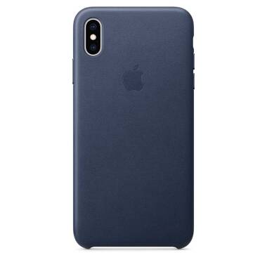 Etui do iPhone Xs Max Apple Leather Case - nocny błękit