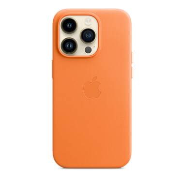 Etui do iPhone 14 Pro Apple Leather Case - pomarańczowy