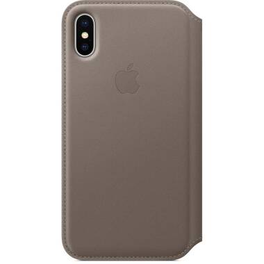 Etui do iPhone X Apple  Leather Folio - jasnobeżowe