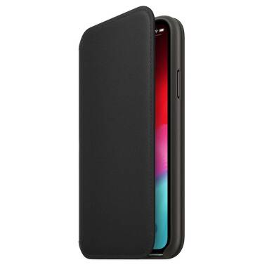 Etui do iPhone Xs Apple Leather Folio - czarne