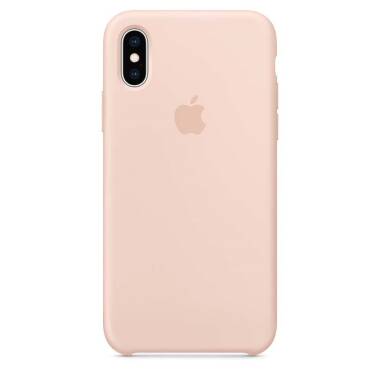 Etui iPhone X/Xs Apple Silicone Case - piaskowy róż