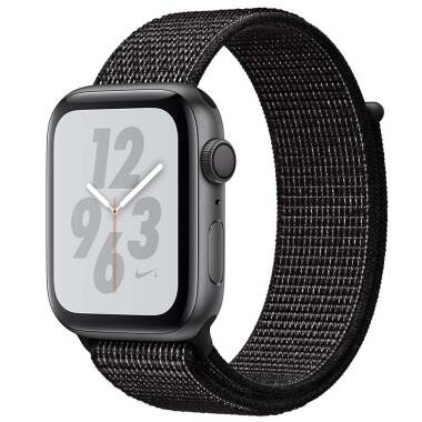 Apple Watch S4 Nike+ 40mm Gwiezdna Szarość z opaską w kolorze czarnym